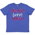 thumbnail image 3 of Inktastic My Nana Loves Me Hearts in Pink Plaid Youth T-Shirt, 3 of 5