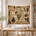 thumbnail image 5 of Botanical Collage Textured With Aged Parchment Like Distressed, Mystical Fantasy for Space Lovers, Galaxy Room Decor, Mother's Day Gift, Tapestry Wall Hanging for Bedroom and Dorm, 5 of 7