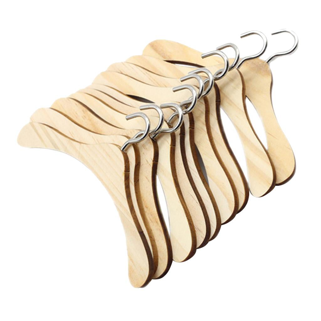 Wooden Clothes Hangers for SD1/3 SD1/6 BJD Uncle Doll Figure Toys 6cm 