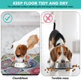 thumbnail image 4 of Boho Retro Floral Pet Feeding Mat-Abstract Art Pattern Absorbent Pet Placemat for Food and Water Bowl, with Waterproof Rubber Backing, Quick Dry Water Dispenser Mat for Dog and Cat (12"x20"), 4 of 7