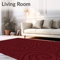 thumbnail image 2 of ODIKA 4'x6' Machine Washable Non-Slip Area Rug, Sophisticated Touch Flooring With Graceful Spiral Design High Traffic Rug, Red, 578972, 2 of 7