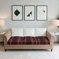 thumbnail image 7 of TSOVTHRID Red Plaid Print Couch Cushion Covers 3 PCS Sofa Seat Cover Anti Slip Sofa Couch Seat Slipcover Stretch Couches Furniture Protector for Armchair Loveseat Decor, 24x24 Inch, 7 of 7
