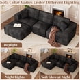 thumbnail image 6 of ChVans 110" L-Shaped Sectional Sofa with Convertible Left/Right Ottoman, Boneless Sofa with Oversized Chaise & Layered Cushion, Upholstered Couches for Living Room Bedroom, No Assembly, 6 of 10