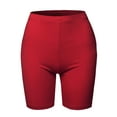 thumbnail image 2 of TheLovely Womens & Plus Basic Solid Cotton Mid Thigh High Rise Biker Bermuda Shorts, 2 of 5