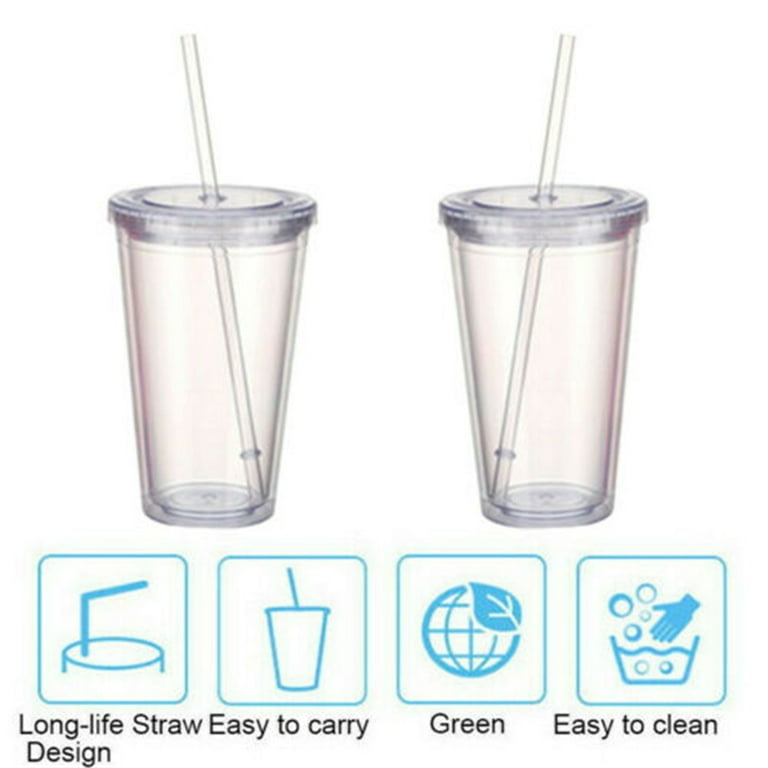 AGH Double Wall Tumblers with Lids and Straws 24 oz Skinny Acrylic Tumbler  Clear Plastic Tumblers Ve…See more AGH Double Wall Tumblers with Lids and