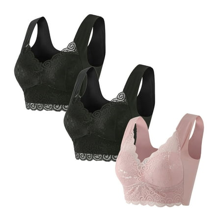 Clearance & Promo Plus Size Bra  Lace Solid Strap  Wrap Style  Fashion Women  Comfortable Underwear  Seamless Design  Supportive Bra  Bralette  Everyday Wear  Plus Size Tracksuit Sopatenor