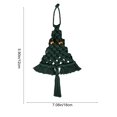 thumbnail image 3 of WEGFTDUOP Handmade Woven Tapestry Christmas Tree Hanging Ornament With Bells Snowflake Wall Decor Holiday Decoration For Home And Office, 3 of 6