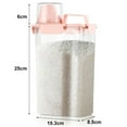 thumbnail image 6 of Trayknick 3L Airtight Rice Container with Measuring Cup - Clear Portable Food Storage Box, 6 of 7