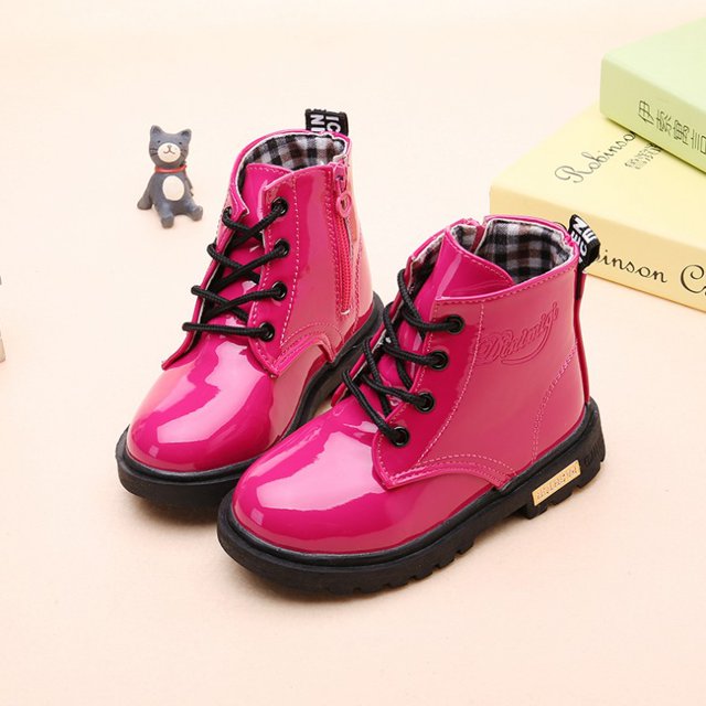 Botas de cuero impermeables para niños y niñas Snow Martin