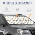thumbnail image 3 of Kdxio happy new year Raccoon Print 2-Piece Sun Shade Front Windshield - Foldable Car Front Window Sunshades for Most Sedans SUV Truck, 3 of 5