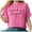 Hot Pink, variant on Kogui Graphic Tees for Women Halloween T Shirt Women Letter Print Graphic T-Shirt Tees Tops (Grey,XXXXL)