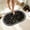 Black, variant on Mixed Material Braided Plush Area Rug Non Slip Soft Shaggy Carpet with Tassels Durable Stain Resistant Pet Friendly Floor Mat for Living Room Bedroom Entryway White