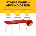 thumbnail image 4 of Hello Winter Table Cloths for 8 Foot Rectangle Tables, Red Merry Christmas New Year Patio Waterproof Elastic Fitted Tablecloths, Washable Rectangular Table Cover for Camping, 4 of 8