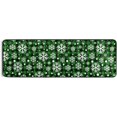 thumbnail image 5 of SKYSONIC 2X6 Feet White Christmas Snowflakes Runner Rug with Rubber Backing, Buffalo Plaid Teal Non Slip Entryway Rug Runner Washable Soft Area Rug Carpet for Hallway Bedroom Kitchen Decor, 5 of 6