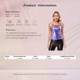 thumbnail image 3 of YiZYiF Womens Spaghetti Straps Camisole Shiny Metallic Camis for Dance Competition Performance A Red One Size, 3 of 3