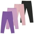 thumbnail image 4 of YUGYXL Deals Clearance 4PC Slim Trousers for Children Casual Stretch Waist Lightweight Tight Leggings Pants Summer Solid Soft Comfy Trousers Purple 9 Years, 4 of 9
