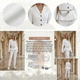 thumbnail image 5 of Women's Business Pant Suits Dressy Casual Long Sleeve 2 Piece Blazer Set for Office Work Outfits, 5 of 8