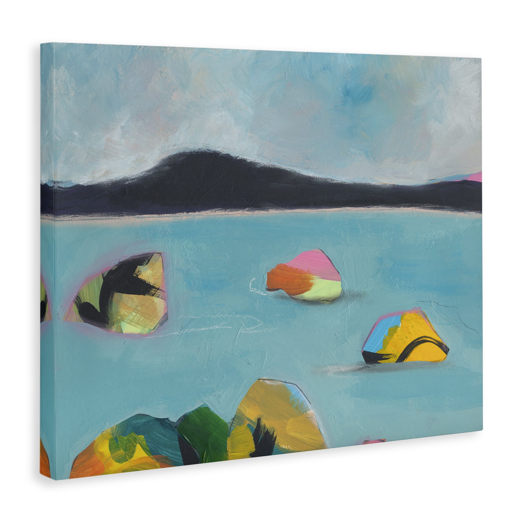 Stupell Industries Abstract Sea Buoys Landscape & Nature Painting Wrapped Canvas Art Print Wall Art, 40 x 30