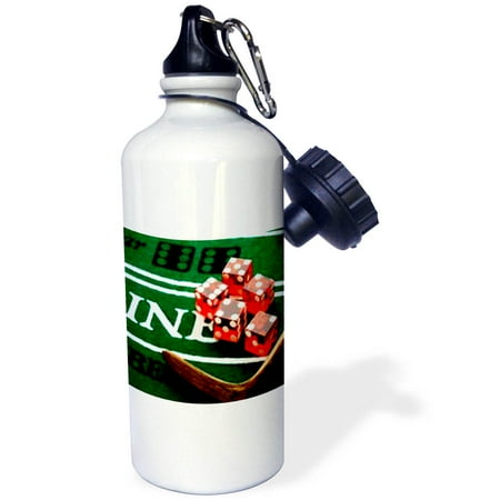 

3dRose Craps Sports Water Bottle 21oz
