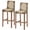 Brown, Beige, Bronze, variant on Sage Green Botanical Bar Stool Covers - Stretch Dining Chair Covers Set of 2, Summer Leaf Farmhouse Striped Bar Chair Cover Removable Counter Stool Pub Chairs Slipcovers Protectors for Kitchen/Cafe