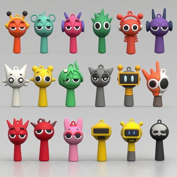 18 PCS Sprunky Colorful Figurines Toy Set,Sprunky Game Action Figures Mystery Box, Fun Toys Gifts