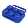 thumbnail image 1 of Caja de almacenamiento portátil para 6 huevos con rejilla, caja protectora y dispensador de huevos. Azul, 1 of 9