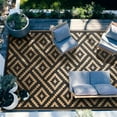 thumbnail image 4 of DEORAB Outdoor Rugs Waterproof Plastic Straw Mat 5'x8' Reversible for RV Patio Deck Beach Black & Brown, 4 of 9