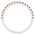 thumbnail image 5 of 0.57 ct Brilliant Round Cut Natural Garnet 14k White Gold Stackable Band SZ 8.25, 5 of 6