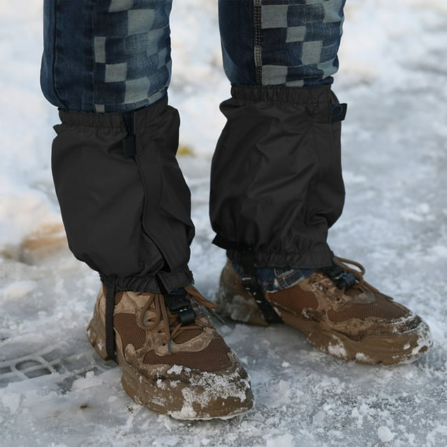 Dvkptbk Housse de Neige d'Alpinisme Extérieure Courte Housse de Neige d'Alpinisme Housse de Ski Imperméable et Anti-Sable Housse de Pied Housse de Chaussure Leggings et Housse Anti-Sable Camping & Hiking