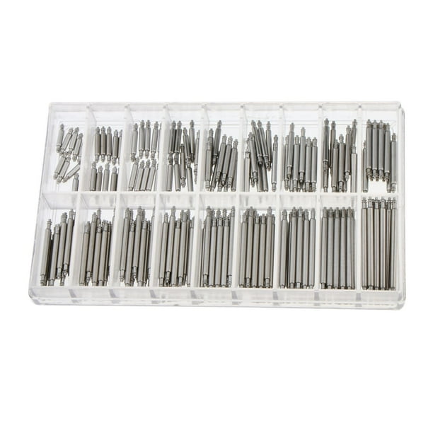 180 piezas de pasadores de acero inoxidable para reparación de correas de reloj profesionales, de 8 mm a 25 mm 1.8mm