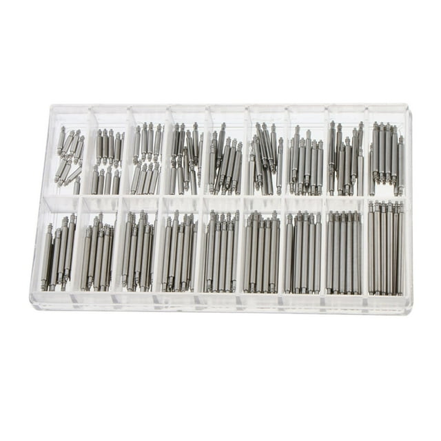 180 piezas de pasadores de correa de reloj de acero inoxidable a granel para sujetar la correa a 1.8mm