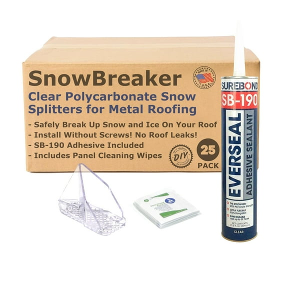 SnowBreaker Snow Guards Roof Gutter Accessories, 25 Piece