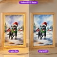 thumbnail image 2 of Hello Winter Pitbull Frosty Morning Walk Welcome Snowy Christmas Acrylic Plaque with Wood Photo Frame Box Terrier Dog Lover Light Box - 02018, 2 of 5