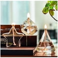 thumbnail image 2 of Glass Oil Lamp Tabletop Oil Candle Smokeless Light For Table Setting Restaurant Style Oil Not Included (cube), 2 of 5