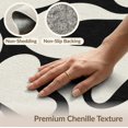 thumbnail image 6 of ODIKA 2'x3' Washable Samll Area Rug Non-Slip, Low Pile Black White Abstract Design Fluid Forms Modern Shapes with Bold Contrast Elegant for Entryway, Kitchen, Laundry Room, 6 of 7