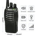 thumbnail image 3 of MULISOFT Walkie Talkies Long Range, Rechargeable Walkie Talkie for Adults with Earpieces & Li-ion Battery, Walky Talky with Flashlight and Charger, 2 Pack, 3 of 10