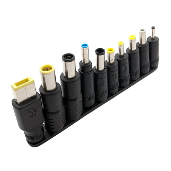 Juego de 8/10 conectores adaptadores para portátil, conectores hembra a macho de varios tamaños, adaptador de corriente flexible para monitor, cámara web, enrutador, mini PC, CCTV, altavoz.
