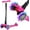 Pink 2, variant on 3 Wheel Kick Scooter for Kids, 4 Adjustable Height, Light Wheels, Wide Deck, Lean to Steer