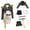 Adults(B), variant on Halloween Popular Singers Idol Cosplay Costume, Idol Stage Full Set Cosplay Outfit, Includes Outerwear, Bustier and Shorts with Accessories, Halloween Party and Stage Show, 110(3-4 Years)