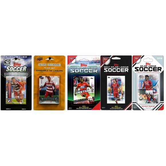 C&I Collectables FCDALL518TS MLS FC Dallas 5 Different Licensed Trading Card Team Sets