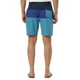 thumbnail image 3 of INSPIRE CHIC Men's Shorts Summer Swim Shorts Color Block Drawstring Beach Board Shorts 32 Blue Black, 3 of 6