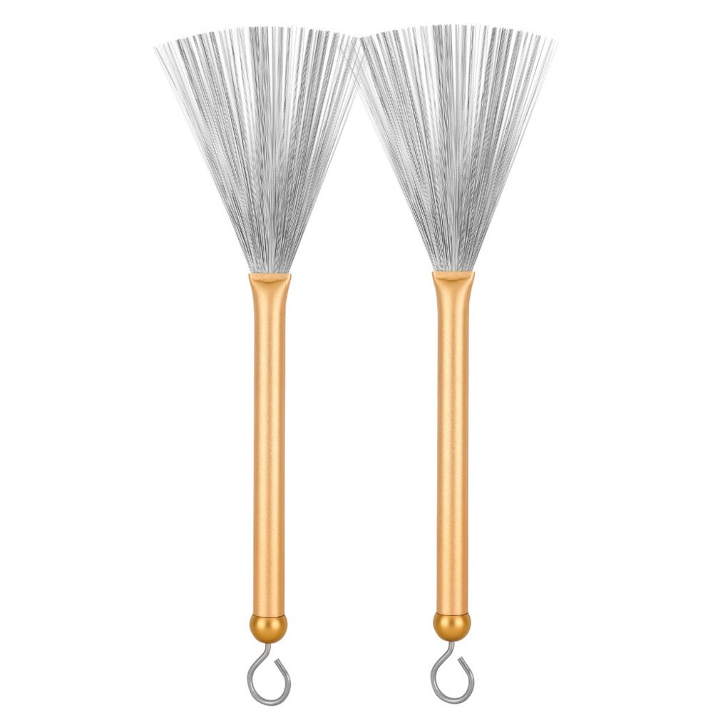 Drum Brushes Retractable Drum Wire Brushes with Comfortable Metal