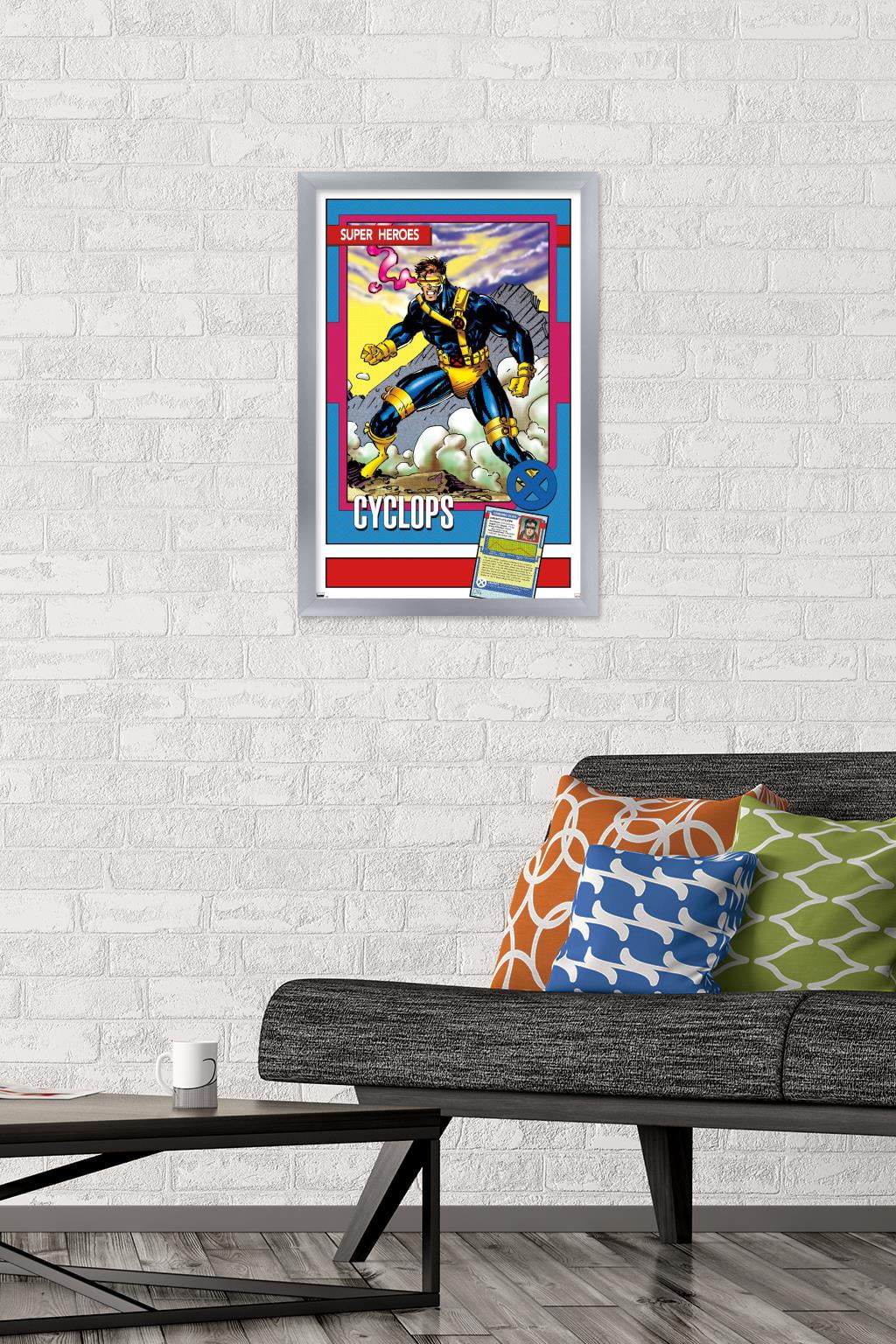 Marvel Trading Cards - Cyclops Wall Poster, 14.725" x 22.375" Framed