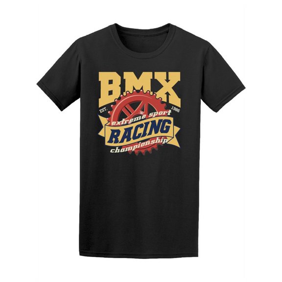 Smartprints Mens Graphic Tee - Vintage Bmx Extreme Racing - Regular Fit 100% Cotton