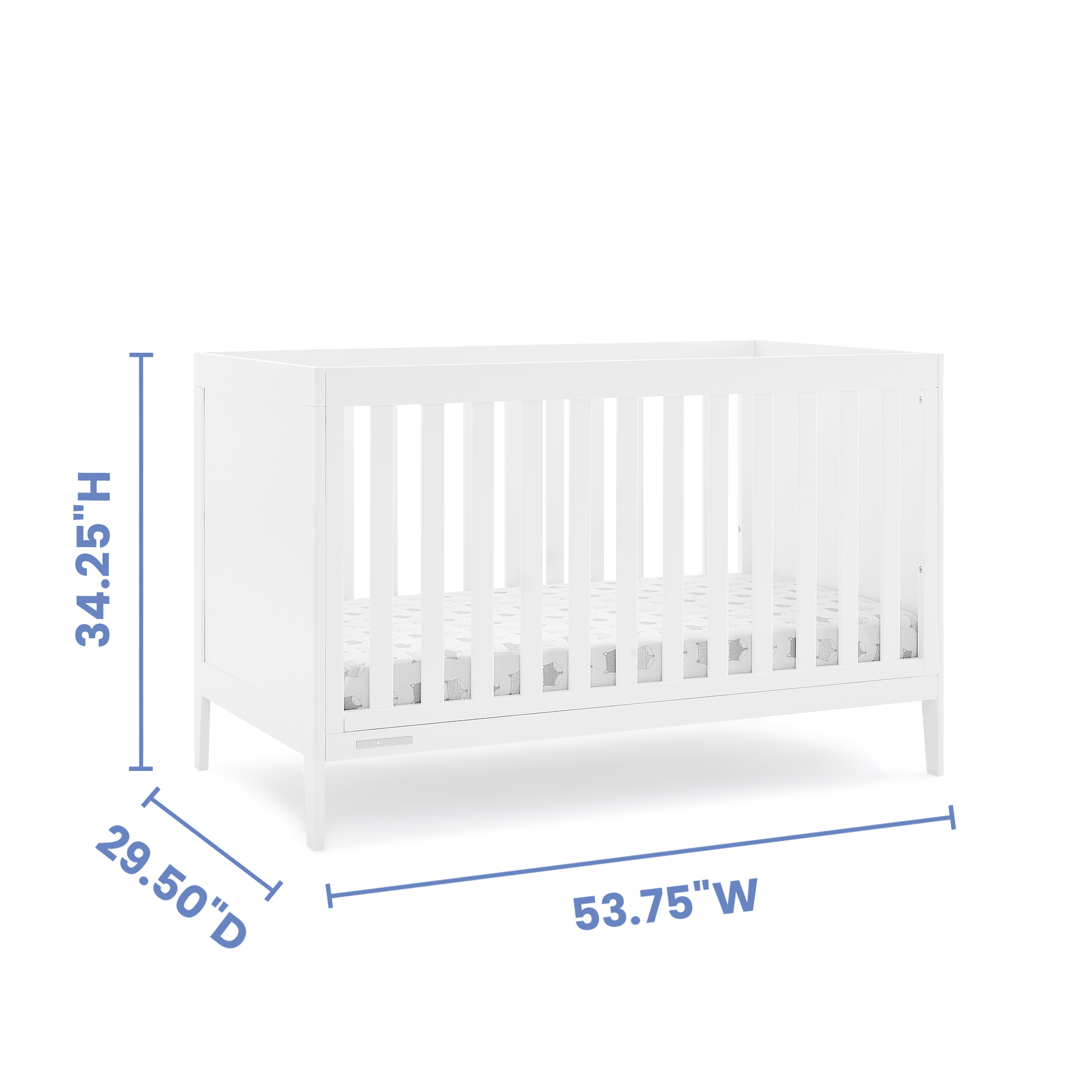 Delta Children Hayes 4-in-1 Convertible Baby Crib - Greenguard Gold Certified, Bianca White - image 5 of 14