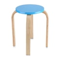 thumbnail image 1 of 1Pc AntiSlip Bent Wood Stacking Stool Candy Color Home Furniture Kids Room Decor Blue, 1 of 8