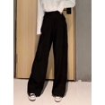 thumbnail image 3 of Retro Solid Color Wild Straight Wide Leg Pants Female Spring New Korean Fashion High Waist Casual Long Pants, 3 of 17