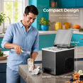thumbnail image 6 of Moifoi Countertop Ice Maker Machine, 8 Ice Cubes in 6 mins, 27lb/Day Ice with 2 Sizes- Portable Mini, Energy Saving & Basket/Scoop for Home, 6 of 9
