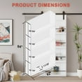 thumbnail image 5 of 42'' x 84'' Wood and Primed Bookshelf Barn Door with Mounting Hardware Kit(Soft Close Inclued), 5 of 8