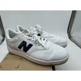 thumbnail image 1 of New Balance BB80 Athletic Running Sneakers Mens White Navy Leather Low Top - 12, 1 of 6